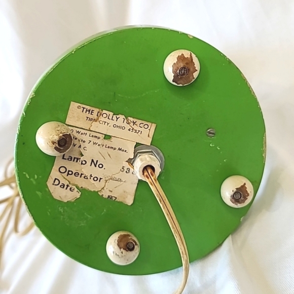 Vintage Painted Wood Children's Lamp - Picture 3 of 5